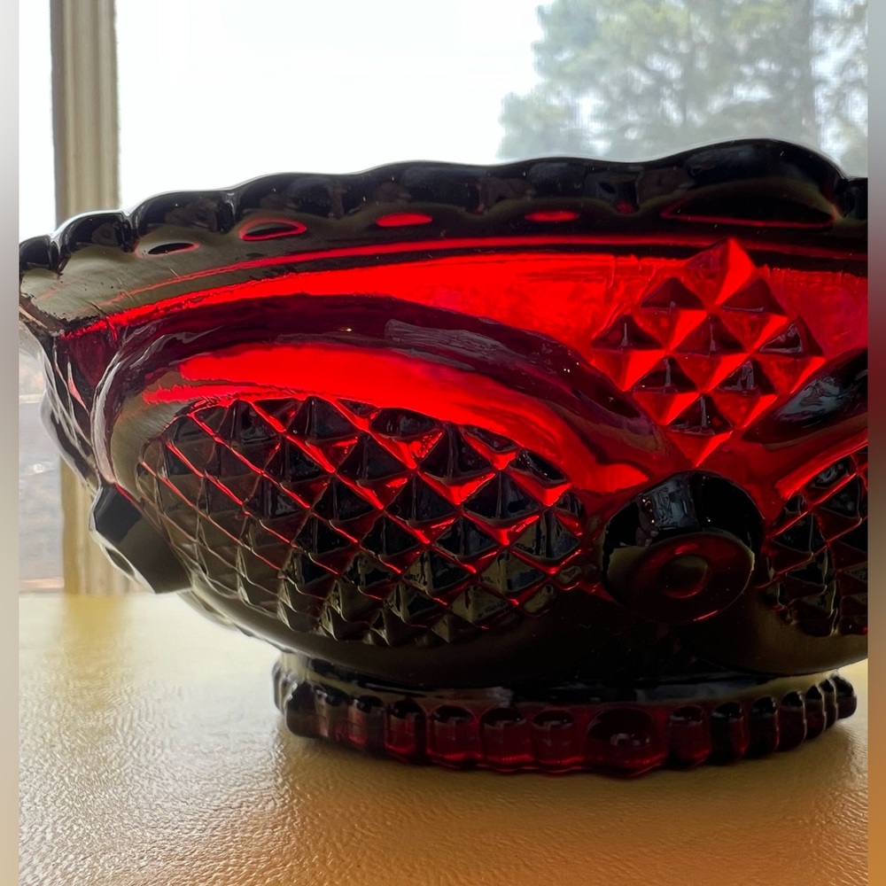 Vintage Avon Cape Cod Ruby Red bowl
